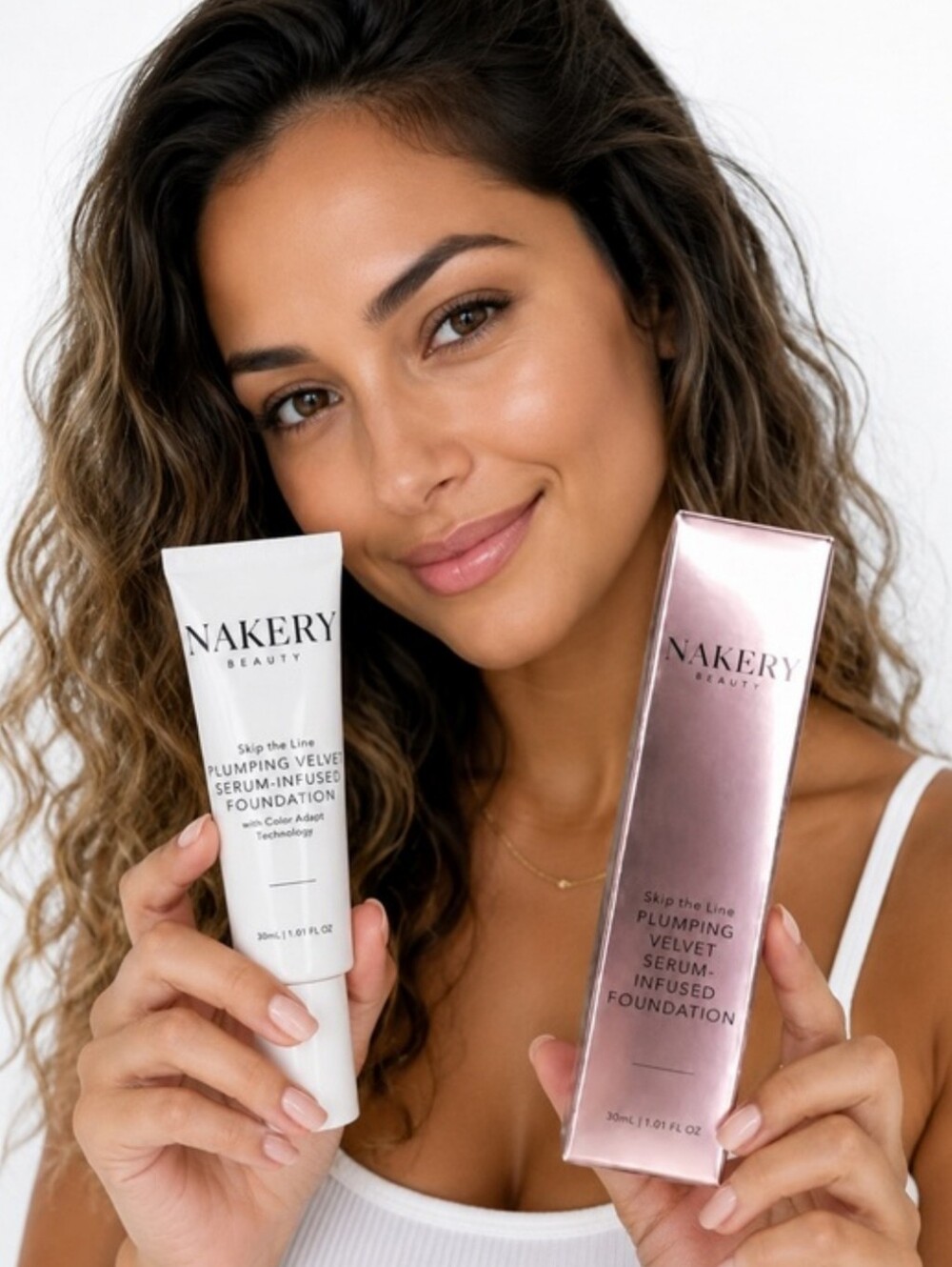 Nakery Beauty Skip the Line Plumping Velvet Serum-Infused Foundation-DEEP-